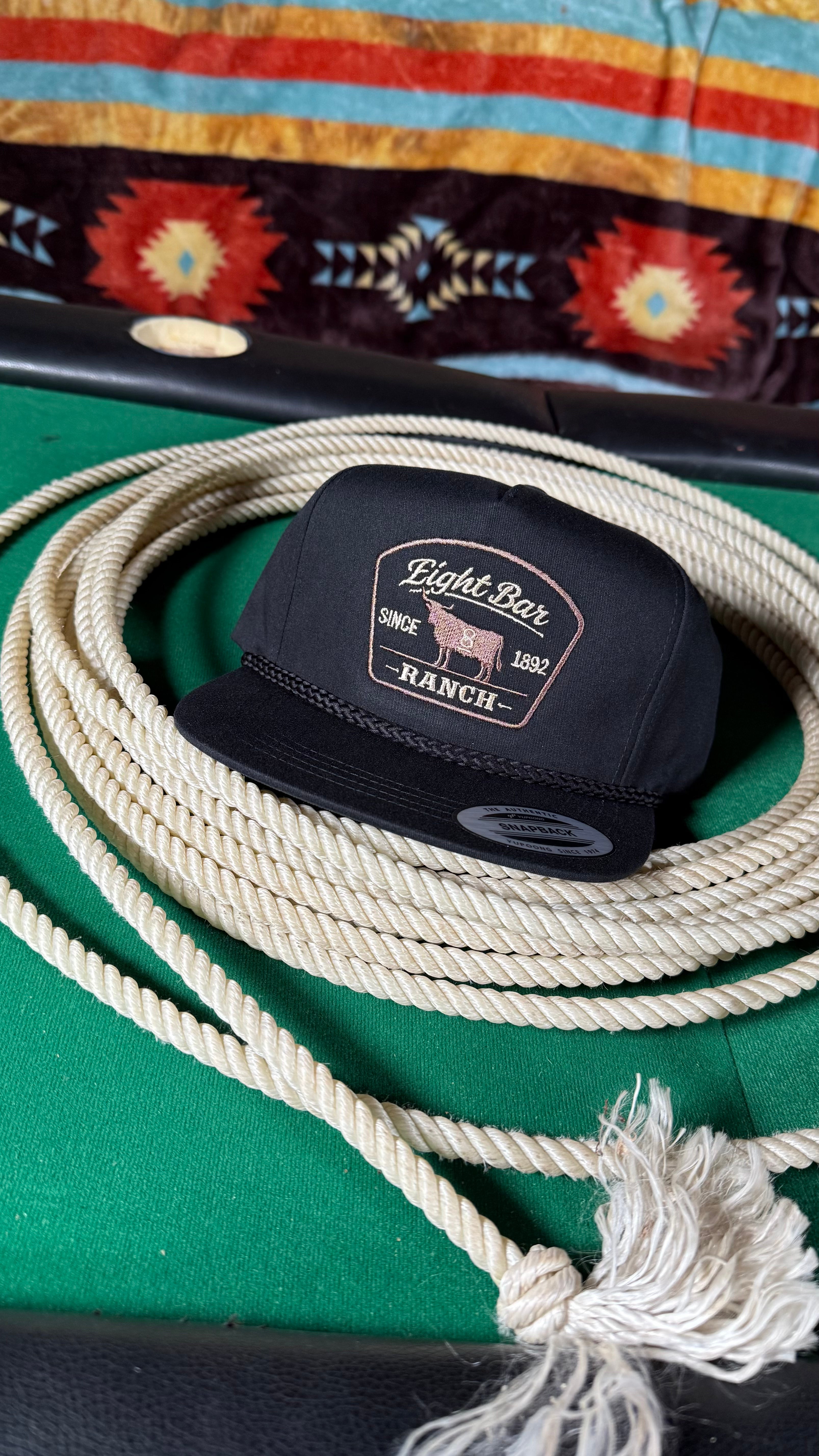 8Bar Black Trucker Hat